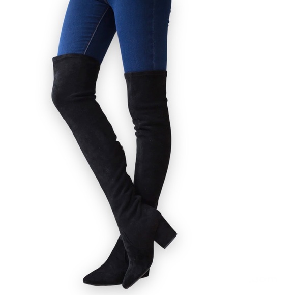 Ellis Classic Over The Knee Suede Leather Boots - Picture 4 of 11